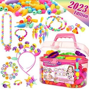FUNZBO 620+ Snap Pop Beads Kit- Kids Jewelry Making Kit with...